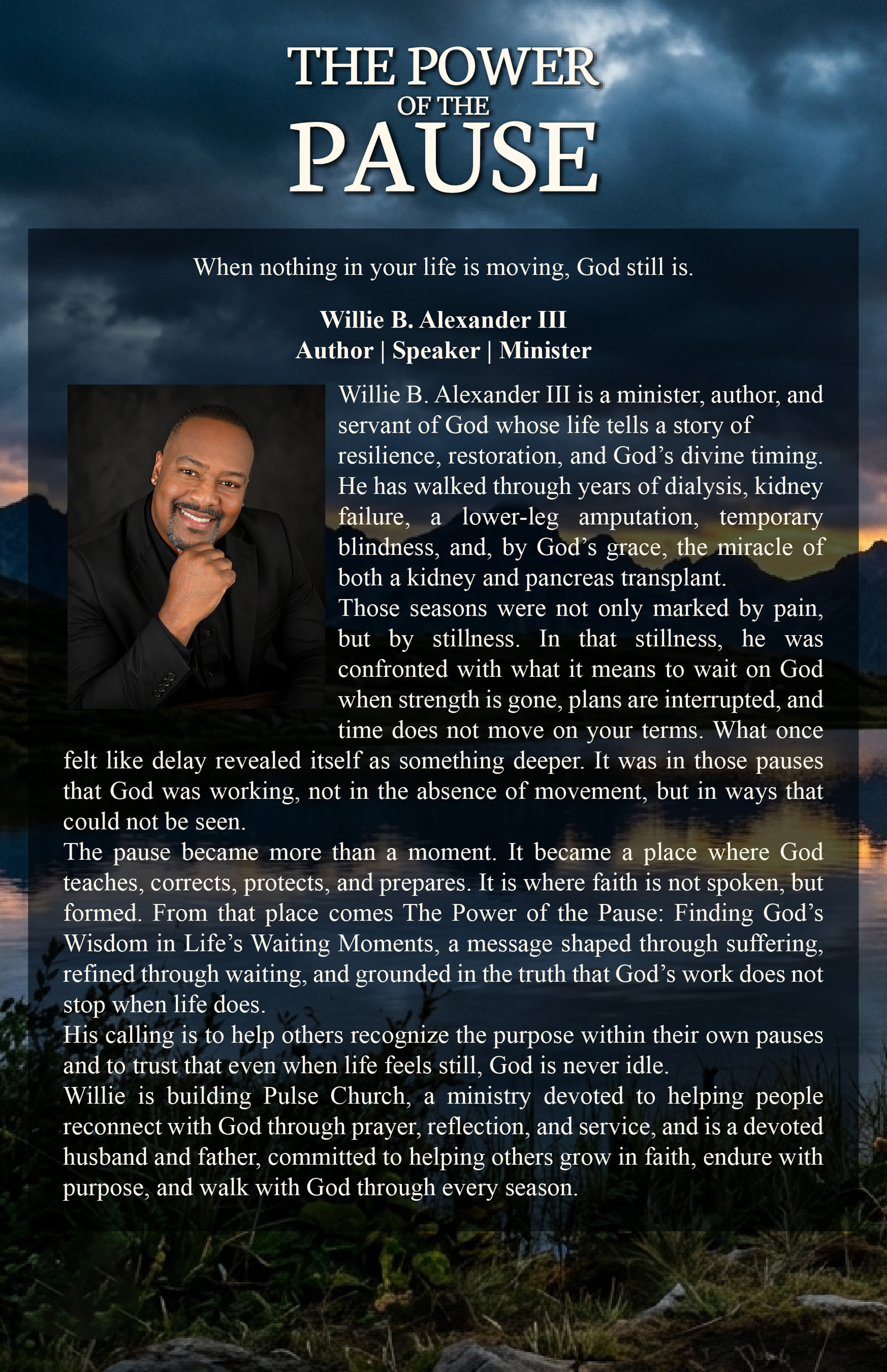 The Power of the Pause — Back Cover with author biography
